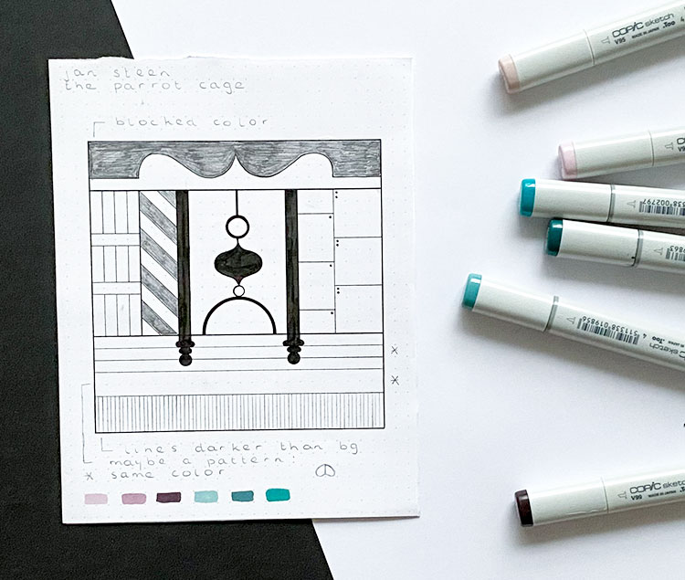 Sketch for The Parrot Cage