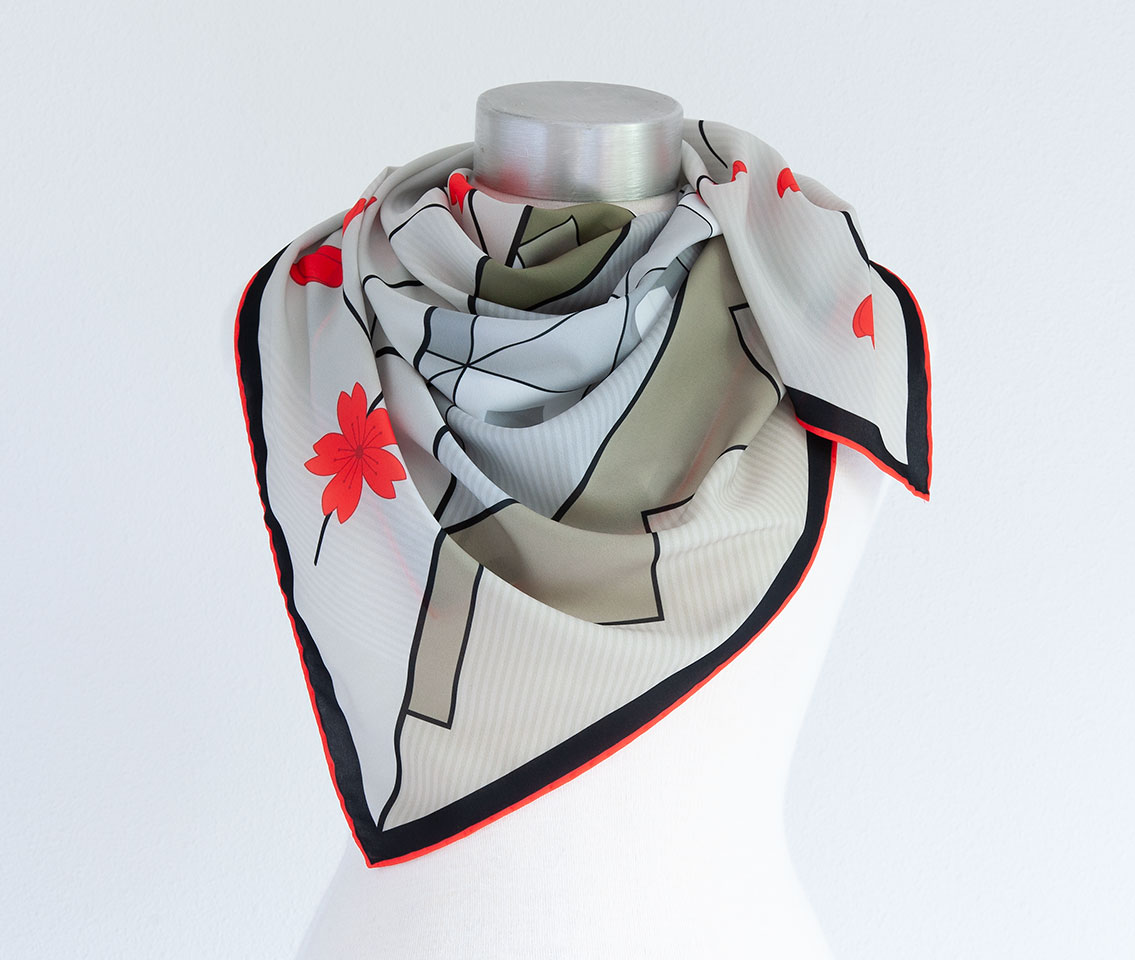 Scarf for Girl in a White Kimono