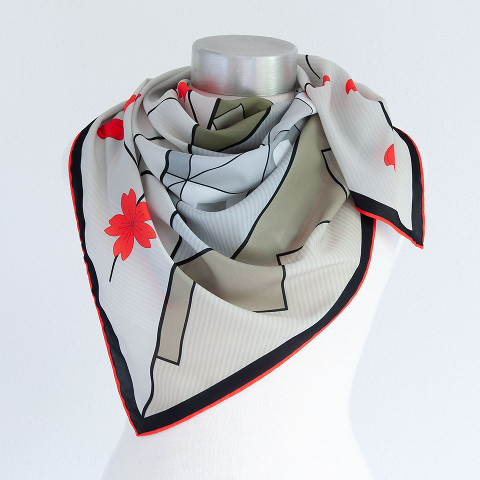 Scarf for Girl in a White Kimono