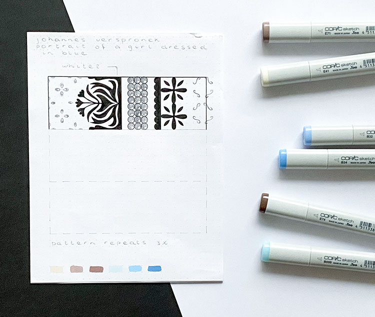 Sketch for Portrait of a Girl Dressed in Blue